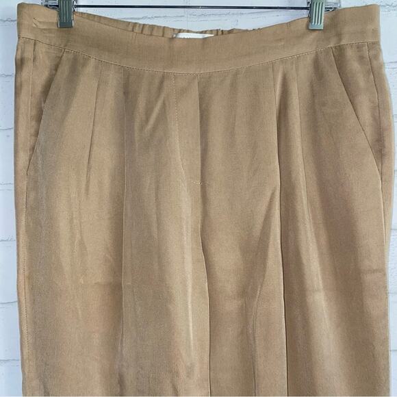 BABATON Aritizia $148 Conan Lyocell Cropped Dk Tan Trouser Pants 6 EUC - Picture 4 of 13